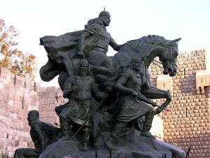 Badass statue of Saladin in Damascus